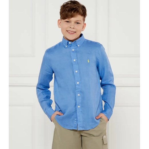 POLO RALPH LAUREN Lniana koszula | Regular Fit ze sklepu Gomez Fashion Store w kategorii Koszule chłopięce - zdjęcie 184511939