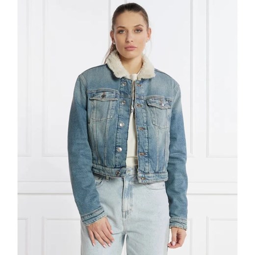 Tommy Jeans Ocieplana kurtka jeansowa IZZIE ACK teddy | Slim Fit ze sklepu Gomez Fashion Store w kategorii Kurtki damskie - zdjęcie 184512259