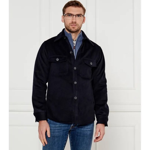 Oscar Jacobson Wełniana koszula | Slim Fit | z dodatkiem kaszmiru ze sklepu Gomez Fashion Store w kategorii Koszule męskie - zdjęcie 184512838