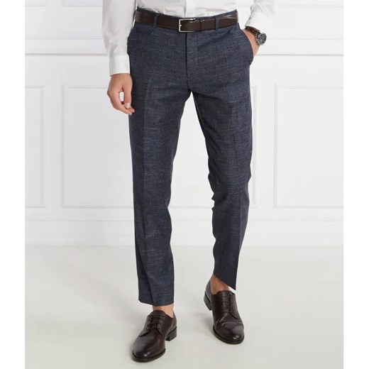 BOSS BLACK Wełniane spodnie H-Genius-241 | Regular Fit | z dodatkiem lnu ze sklepu Gomez Fashion Store w kategorii Spodnie męskie - zdjęcie 184512865
