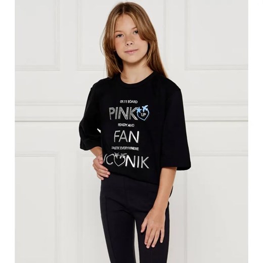 Pinko UP T-shirt | Loose fit ze sklepu Gomez Fashion Store w kategorii Bluzki dziewczęce - zdjęcie 184512985