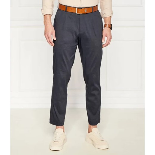 BOSS BLACK Lniane spodnie P-Perin-RDS-WG-242 | Relaxed fit ze sklepu Gomez Fashion Store w kategorii Spodnie męskie - zdjęcie 184513137