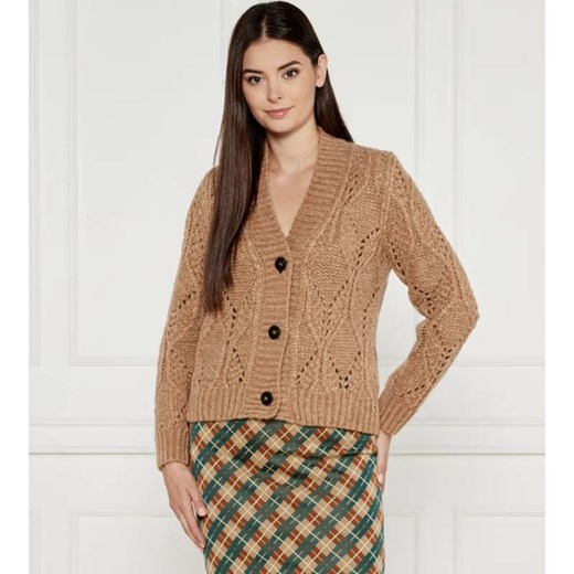 Marc Cain Wełniany kardigan | Loose fit ze sklepu Gomez Fashion Store w kategorii Swetry damskie - zdjęcie 184513185