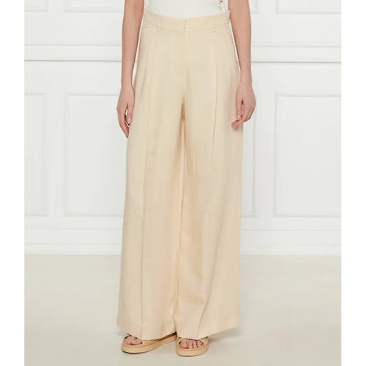 Weekend MaxMara Spodnie VELIERO | Relaxed fit | z dodatkiem lnu ze sklepu Gomez Fashion Store w kategorii Spodnie damskie - zdjęcie 184513307