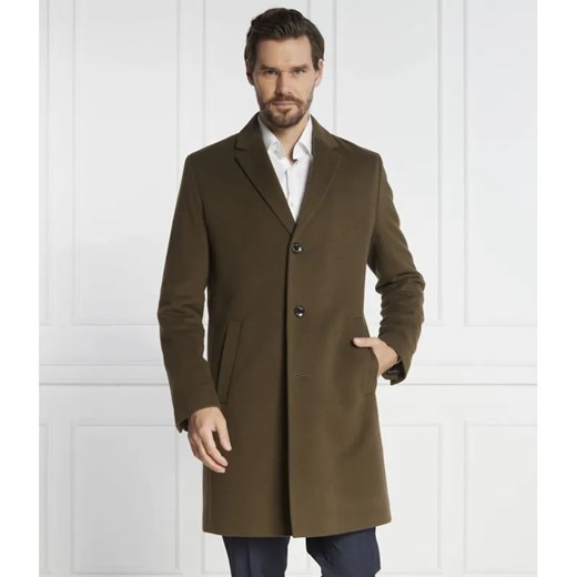 BOSS BLACK Wełniany płaszcz H-Hyde-C-224 ze sklepu Gomez Fashion Store w kategorii Płaszcze męskie - zdjęcie 184513346