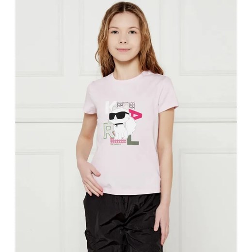 Karl Lagerfeld Kids T-shirt | Regular Fit ze sklepu Gomez Fashion Store w kategorii Bluzki dziewczęce - zdjęcie 184513599