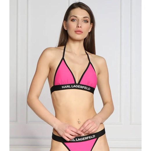 Karl Lagerfeld Góra od bikini triangle w/ logo elastic ze sklepu Gomez Fashion Store w kategorii Stroje kąpielowe - zdjęcie 184513676