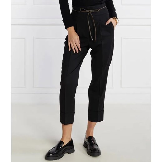 Peserico Wełniane spodnie z paskiem | Straight fit Peserico 40 okazja Gomez Fashion Store