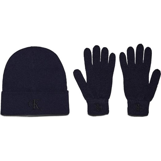 Calvin Klein Jeans Czapka + rękawiczki | z dodatkiem wełny i kaszmiru ze sklepu Gomez Fashion Store w kategorii Czapki zimowe męskie - zdjęcie 184514179
