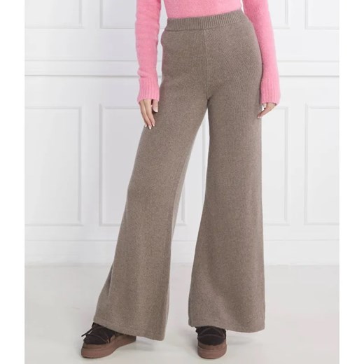 Beatrice B Spodnie dzianinowe | flare fit | z dodatkiem wełny i kaszmiru ze sklepu Gomez Fashion Store w kategorii Spodnie damskie - zdjęcie 184514207