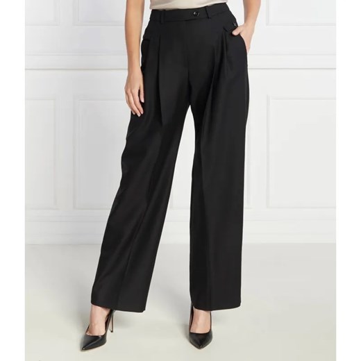 BOSS BLACK Wełniane spodnie Toftcira | Comfort fit ze sklepu Gomez Fashion Store w kategorii Spodnie damskie - zdjęcie 184514686