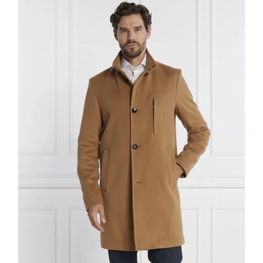 BOSS BLACK Wełniany płaszcz H Hyde Standup C ze sklepu Gomez Fashion Store w kategorii Płaszcze męskie - zdjęcie 184514757