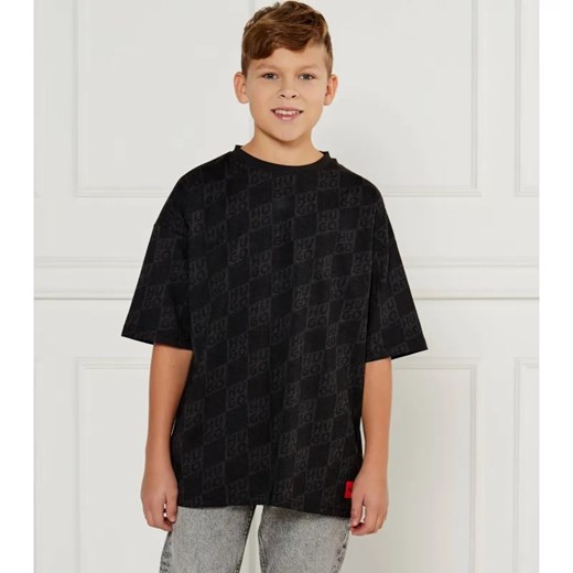 HUGO KIDS T-shirt ALL OVER | Relaxed fit ze sklepu Gomez Fashion Store w kategorii T-shirty chłopięce - zdjęcie 184514989