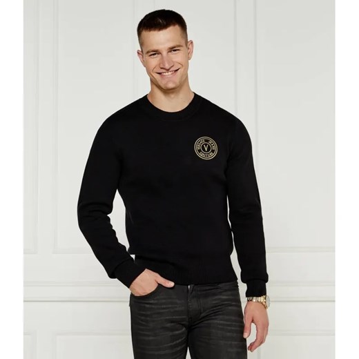 Versace Jeans Couture Sweter | Regular Fit | z dodatkiem kaszmiru ze sklepu Gomez Fashion Store w kategorii Swetry męskie - zdjęcie 184515066