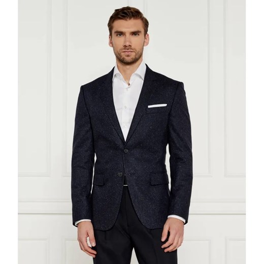 BOSS BLACK Wełniana marynarka H-Hutson-224 | Slim Fit | z dodatkiem jedwabiu ze sklepu Gomez Fashion Store w kategorii Marynarki męskie - zdjęcie 184515108