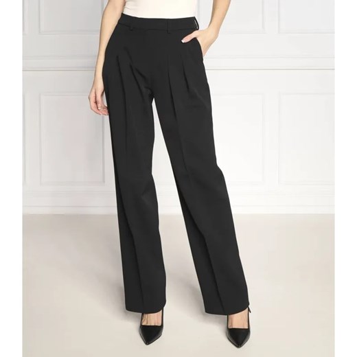 Calvin Klein Spodnie TWILL PLEATED | Straight fit | z dodatkiem wełny ze sklepu Gomez Fashion Store w kategorii Spodnie damskie - zdjęcie 184515807
