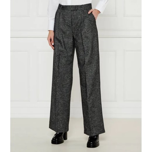 MAX&Co. Wełniane spodnie ESULE | flare fit ze sklepu Gomez Fashion Store w kategorii Spodnie damskie - zdjęcie 184515837