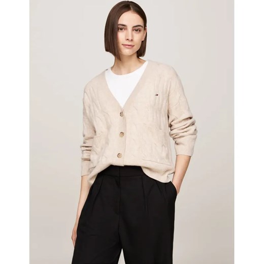 Tommy Hilfiger Wełniany kardigan | Regular Fit ze sklepu Gomez Fashion Store w kategorii Swetry damskie - zdjęcie 184515959
