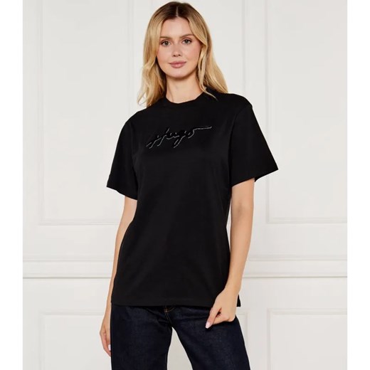 HUGO T-shirt VINTAGE | Loose fit ze sklepu Gomez Fashion Store w kategorii Bluzki damskie - zdjęcie 184516286