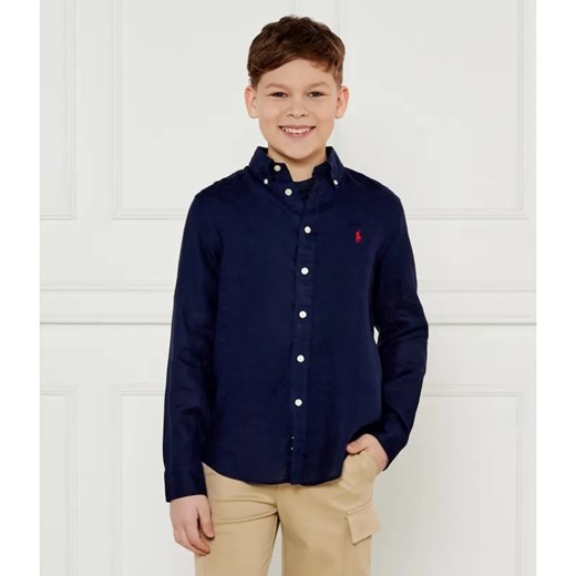 POLO RALPH LAUREN Lniana koszula | Regular Fit ze sklepu Gomez Fashion Store w kategorii Koszule chłopięce - zdjęcie 184516307