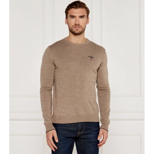 Aeronautica Militare Wełniany sweter | Regular Fit ze sklepu Gomez Fashion Store w kategorii Swetry męskie - zdjęcie 184516426