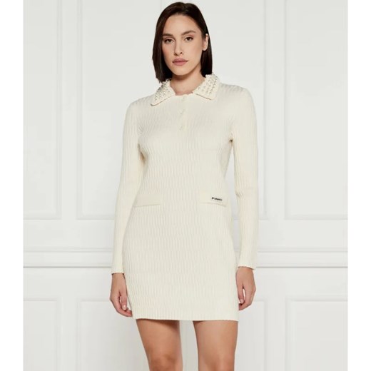 Pinko Sukienka YORK CHOCOLATE | z dodatkiem wełny ze sklepu Gomez Fashion Store w kategorii Sukienki - zdjęcie 184516709