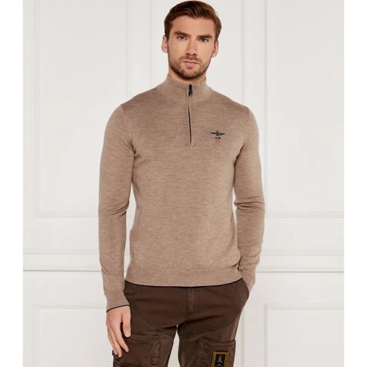 Aeronautica Militare Wełniany sweter | Regular Fit ze sklepu Gomez Fashion Store w kategorii Swetry męskie - zdjęcie 184516715