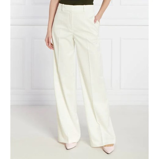 HUGO Spodnie Halenar-1 | Regular Fit | z dodatkiem wełny ze sklepu Gomez Fashion Store w kategorii Spodnie damskie - zdjęcie 184516769