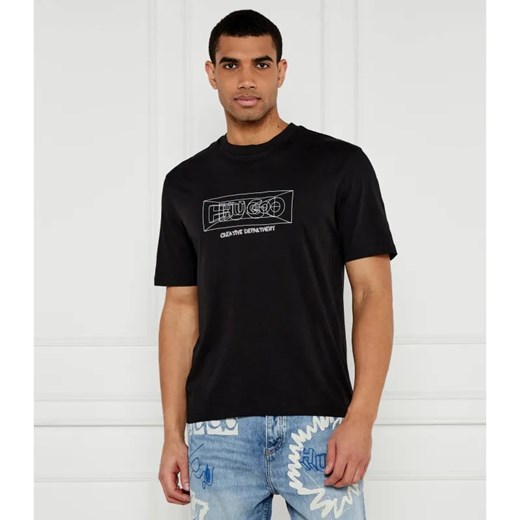 Hugo Blue T-shirt Nufrancos | Regular Fit ze sklepu Gomez Fashion Store w kategorii T-shirty męskie - zdjęcie 184517438