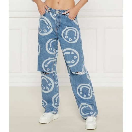 Hugo Blue Jeansy Getara | Loose fit ze sklepu Gomez Fashion Store w kategorii Jeansy damskie - zdjęcie 184517596