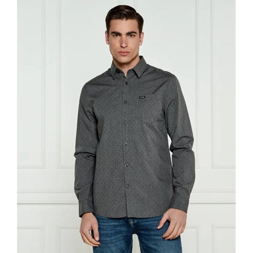 GUESS Koszula SUNSET MELANGE | Slim Fit ze sklepu Gomez Fashion Store w kategorii Koszule męskie - zdjęcie 184517856