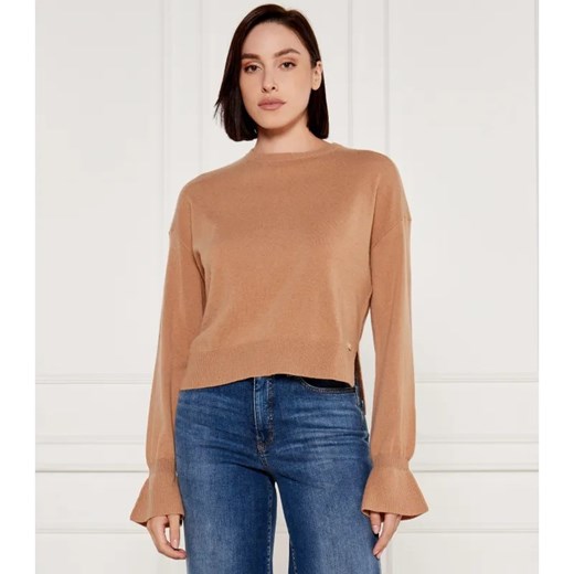 Liu Jo Wełniany sweter | Cropped Fit | z dodatkiem kaszmiru ze sklepu Gomez Fashion Store w kategorii Swetry damskie - zdjęcie 184517966