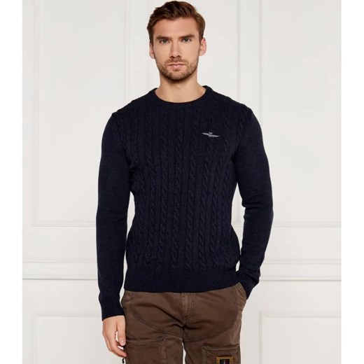 Aeronautica Militare Wełniany sweter | Regular Fit Aeronautica Militare XL wyprzedaż Gomez Fashion Store