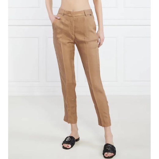 Liu Jo Spodnie | Regular Fit | z dodatkiem lnu ze sklepu Gomez Fashion Store w kategorii Spodnie damskie - zdjęcie 184518017