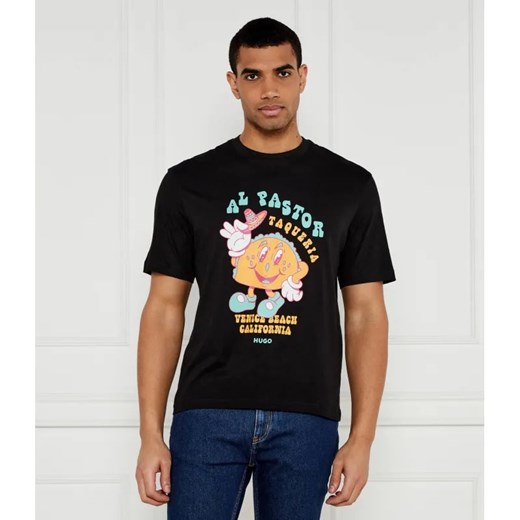 Hugo Blue T-shirt Nugotacos | Regular Fit ze sklepu Gomez Fashion Store w kategorii T-shirty męskie - zdjęcie 184518357
