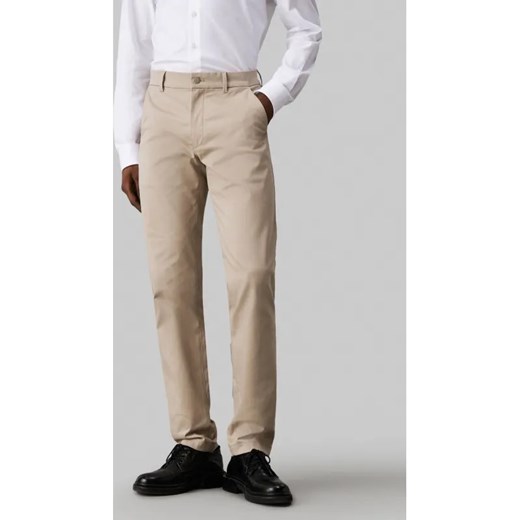 Calvin Klein Spodnie chino | Slim Fit | stretch ze sklepu Gomez Fashion Store w kategorii Spodnie męskie - zdjęcie 184518655