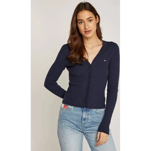 Tommy Jeans Kardigan ESSENTIAL | Slim Fit ze sklepu Gomez Fashion Store w kategorii Swetry damskie - zdjęcie 184518988