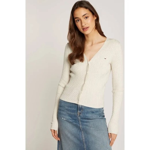 Tommy Jeans Kardigan ESSENTIAL | Slim Fit ze sklepu Gomez Fashion Store w kategorii Swetry damskie - zdjęcie 184519079