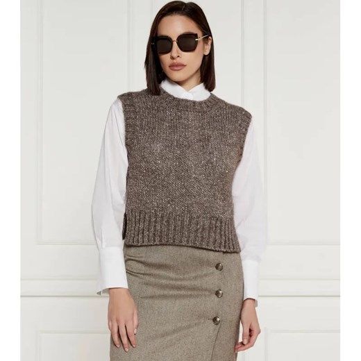 Marella SPORT Kamizelka | Regular Fit | z dodatkiem wełny ze sklepu Gomez Fashion Store w kategorii Swetry damskie - zdjęcie 184519107