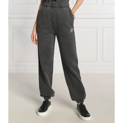 HUGO Spodnie dresowe Njola | Regular Fit ze sklepu Gomez Fashion Store w kategorii Spodnie damskie - zdjęcie 184519116