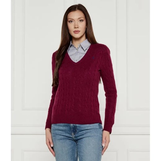 POLO RALPH LAUREN Wełniany sweter KIMBERLY | Regular Fit | z dodatkiem kaszmiru ze sklepu Gomez Fashion Store w kategorii Swetry damskie - zdjęcie 184519267