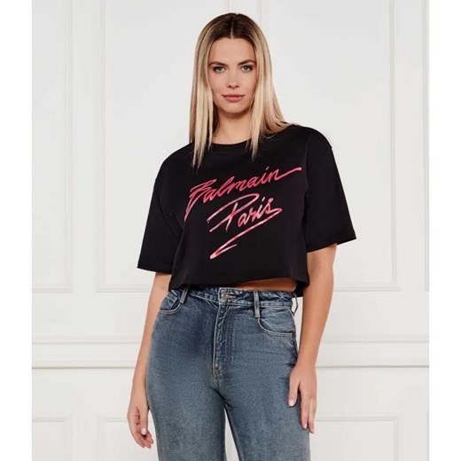 Balmain T-shirt | Cropped Fit ze sklepu Gomez Fashion Store w kategorii Bluzki damskie - zdjęcie 184519917