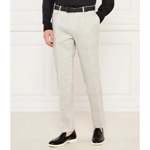 Windsor Lniane spodnie chino Silvi | Shaped fit | z dodatkiem wełny ze sklepu Gomez Fashion Store w kategorii Spodnie męskie - zdjęcie 184520069