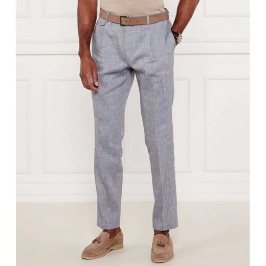 Windsor Lniane spodnie chino Silvi | Shaped fit | z dodatkiem wełny ze sklepu Gomez Fashion Store w kategorii Spodnie męskie - zdjęcie 184520166