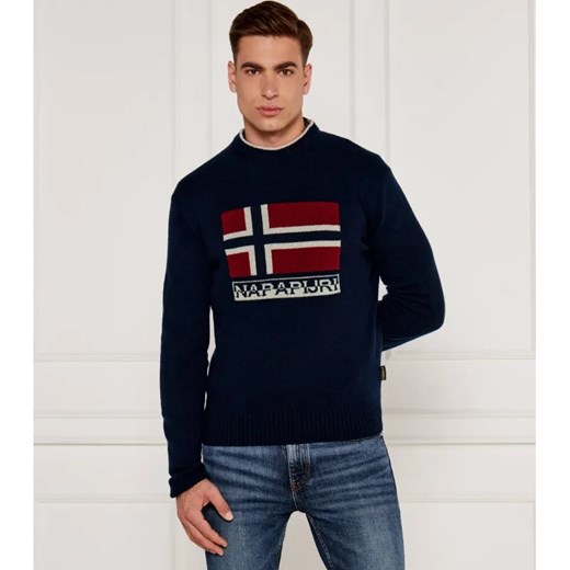 Napapijri Wełniany sweter D-Silvretta | Regular Fit ze sklepu Gomez Fashion Store w kategorii Swetry męskie - zdjęcie 184520939