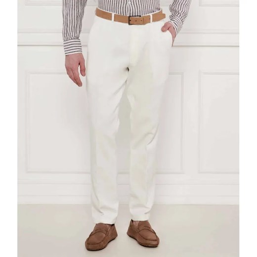 Oscar Jacobson Spodnie Dandy | Slim Fit | z dodatkiem lnu ze sklepu Gomez Fashion Store w kategorii Spodnie męskie - zdjęcie 184521159