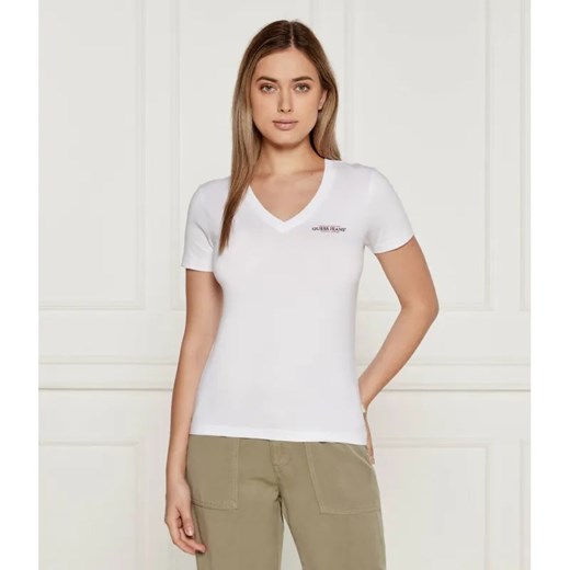 Guess Jeans T-shirt AMERICA | Slim Fit ze sklepu Gomez Fashion Store w kategorii Bluzki damskie - zdjęcie 184521168
