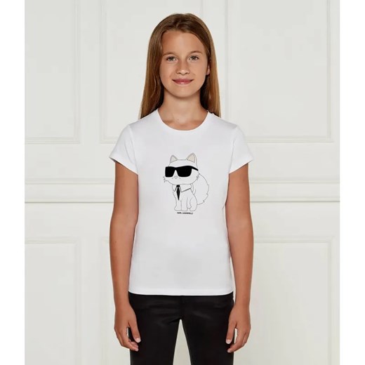Karl Lagerfeld Kids T-shirt | Regular Fit ze sklepu Gomez Fashion Store w kategorii Bluzki dziewczęce - zdjęcie 184521178