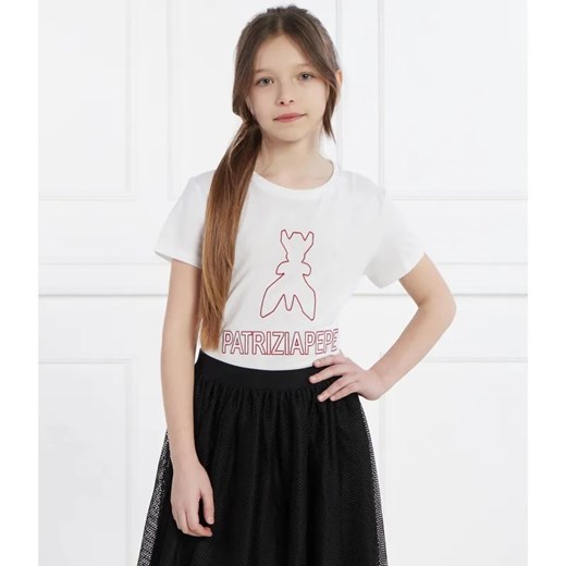 Patrizia Pepe T-shirt | Regular Fit ze sklepu Gomez Fashion Store w kategorii Bluzki dziewczęce - zdjęcie 184521209
