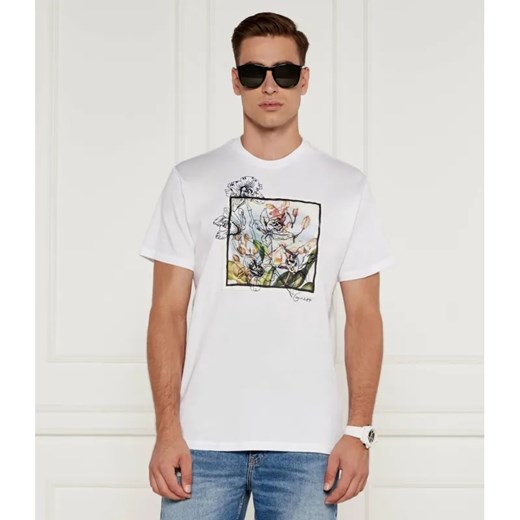 GUESS T-shirt FLOWER BOX | Regular Fit ze sklepu Gomez Fashion Store w kategorii T-shirty męskie - zdjęcie 184521237